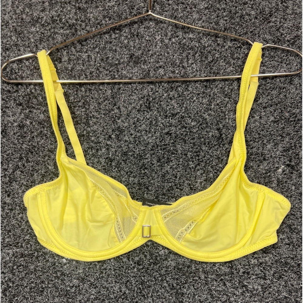 Marie Jo L'Aventure Yellow Sheer Mesh Underwire Bra 34C 75C 0121903